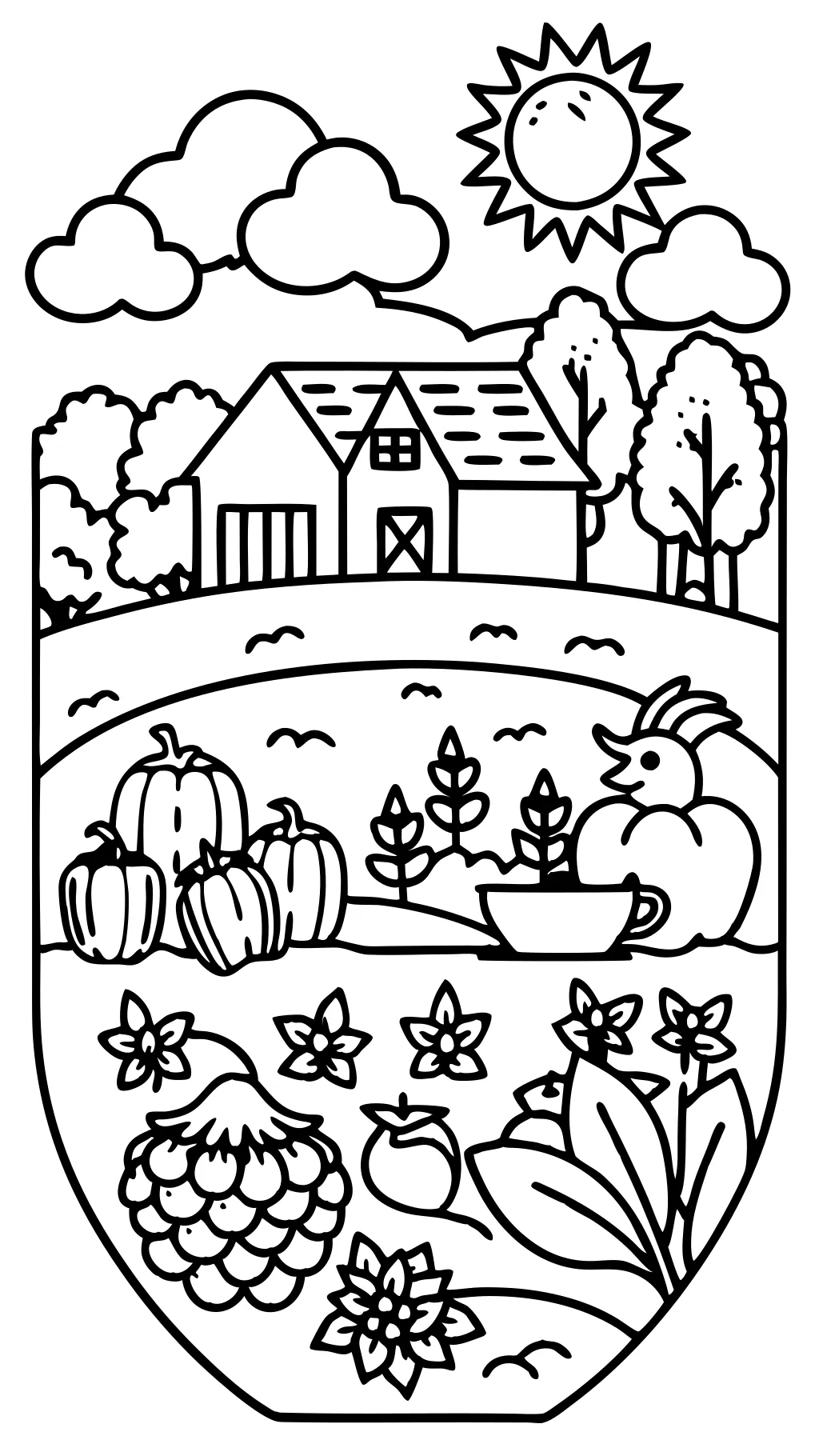 oik agriculture coloring page